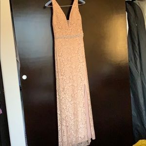 Pale light pink dress long. Evening